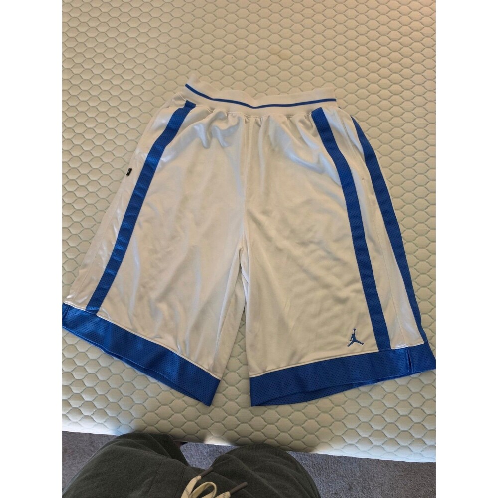 Air Jordan Basketball Shorts Mens L White Blue Jumpman